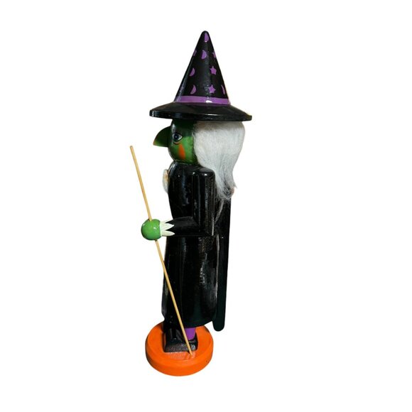 Wooden Witch Nutcracker Halloween Decor For Festive Home Accent - Picture 5 of 8